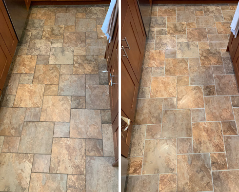Floor Restored by Our Tile and Grout Cleaners in Avon, CT