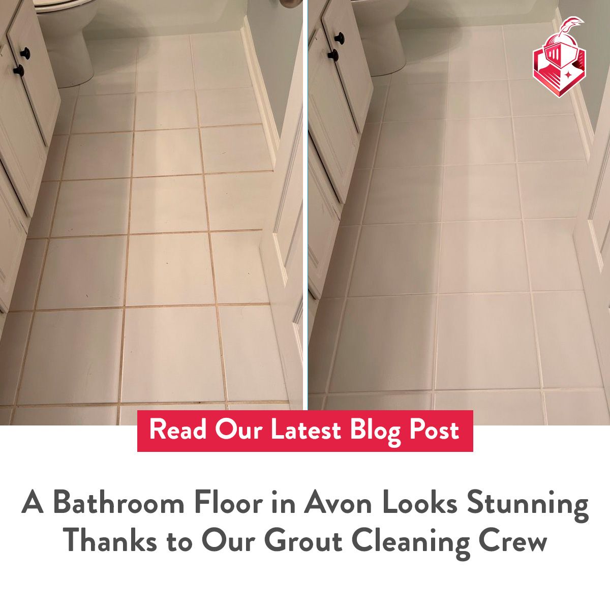 A Bathroom Floor in Avon Looks Stunning Thanks to Our Grout Cleaning Crew