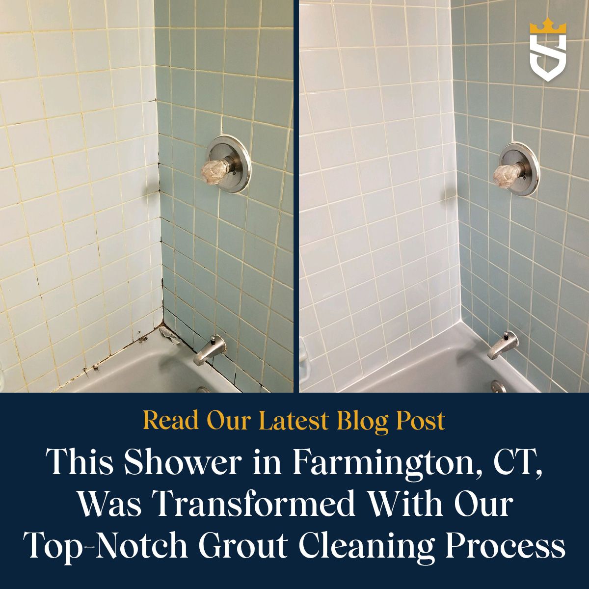 This Shower in Farmington, CT, Was Transformed With Our Top-Notch Grout Cleaning Process